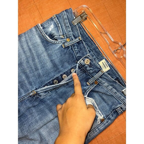 Citizen Of Humanity Liya High Rise Blue Jeans With Distressed Details Sz 25 Wome - Picture 6 of 12